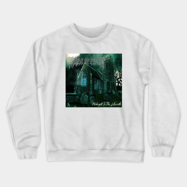 Cradle Of Filth Midnight In The Labyrinth Album Cover Crewneck Sweatshirt by Visionary Canvas